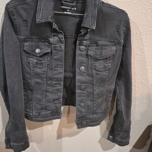 Aeropostale Women's Charcoal Jean Jacket